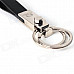 Calmoon 004 High Quality Dual-Ring Detachable Keychain Keyring - Black + Silver