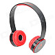 Sonun SN-T5 Stylish Headphones Headset w/ Microphone / Volume Control - Black + Red