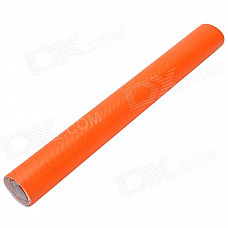 Car 3D Decoration Carbon Fiber Sticker - Orange (30 x 127cm)