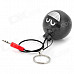 Novel Mini Smiling Emoji Pattern Grenade Style 2-CH Portable Rechargeable Speaker - Black + Silver