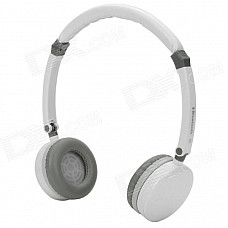 Qiyin BT-988 Stereo Wireless Bluetooth V3.0+EDR Headset w/ Mic - White + Deep Grey