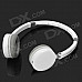 Qiyin BT-988 Stereo Wireless Bluetooth V3.0+EDR Headset w/ Mic - White + Deep Grey