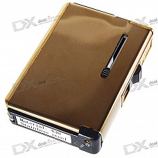 Automatic Ejection Metal Cigarette Case with Windproof Butane Jet Torch Lighter (Holds 10)