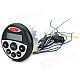 Waterproof 1.9" MP3 Player w/ FM Radio for Motorcycle / Yacht - Black + White