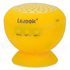 Liweek Cute Mini Car Rechargeable Bluetooth V3.0 Speaker - Yellow