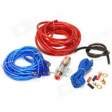 PKG66 Car Audio Power Amplifier Installation Wires Cables Kit - Red + Blue + Black