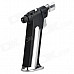 Jobon Windproof 1300'C Butane Gas Jet Flame Stand Welding Lighter for Cigar - Silver + Black