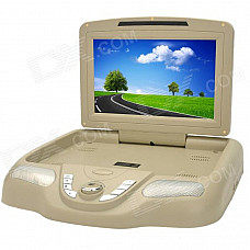 Universal Flip Down 10.2" TFT LCD 16:9 Car DVD Player w/ FM / SD / USB - Beige