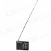 TECSUN R-202T Portable Pocket 2~5 Channel FM Radio - Black (2 x AA)