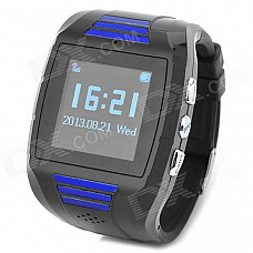 MP2030 GSM Tracking Wrist Watch w/ 1.4" TFT, GSM/GPS Positioning, GSM Talking - Black + Blue