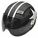 BEON L30 Harley Style Star Pattern Motorcycle Half Helmet - White + Black (Size XL)