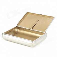 Portable Stainless Steel Tobacco Storage Box - Silver + Golden