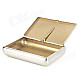 Portable Stainless Steel Tobacco Storage Box - Silver + Golden