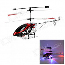 CX-MODEL 007 3.5CH Aluminium Alloy R/C Helicopter w/ Gyro + LED - Red + Black