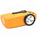 TEKNIKA RD-339 Solar Power / Hand Crank Emergency Camp Light w/ Flashlight / Radio - Orange + Black