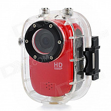 sj1000 5MP CMOS 1080P HD 140 Degree 30m Waterproof Sports Cycling Diving DVR w/ HDMI / TF - red