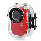 sj1000 5MP CMOS 1080P HD 140 Degree 30m Waterproof Sports Cycling Diving DVR w/ HDMI / TF - red