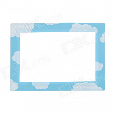 Cloud Pattern Glue Type Magic Photo Frame - Blue + White