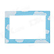 Cloud Pattern Glue Type Magic Photo Frame - Blue + White