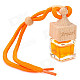 Car Hanging Perfume Essential Oil Bottle - Orange + Wooden (Cologne Scent / 10mL)