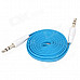 Universal 3.5mm Male to Male Flat Audio Cable - Blue + White (120 CM)