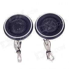 YiYeLang Mobile Car Audio Speaker 20mm Silk Tweeter System - Black + Silver (2 PCS)