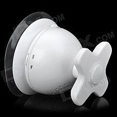 Sayin SY-980 Convenient Waterproof AM / FM Shower Radio w/ Suction Cup for Bathroom - White (2 x AA)