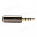 3.5mm Male to 3.5mm Female Audio Adapter - Golden + Black