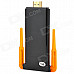 Dual-Antenna Quad-Core Android 4.2.2 Mini PC Google TV Player w/Bluetooth - Black+Transparent Orange