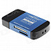 Compact All-in-One USB 2.0 SD / MMC / RS-MMC / Mini SD / TF / M2 Memory Card Reader - Blue + Black