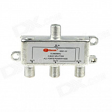 GS01-03 3 x 1 3-Way 5~2400MHz Splitter All Ports Power Pass for SATV CATV - Silve