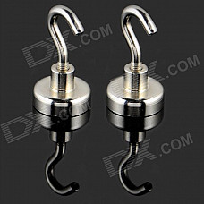 D20mm Magnetic Hook - Silver (2 PCS)