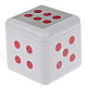 Plastic Dice Style Rotary Top Ashtray - Silver + Red + White