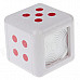 Plastic Dice Style Rotary Top Ashtray - Silver + Red + White