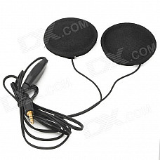 Motorcycle Helmet Headphones Headset for MP3 Player / GPS - Black (3.5mm Plug)