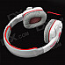 SADES SA-708 Wired Hi-Fi Gaming Headset Headphone w/ Microphone - White + Grey + Red (3.5mm-Plug)