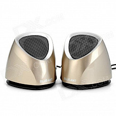 Blue-Ant s28 USB Powered Music Speakers - Champagne + Black (2 PCS / 3.5mm Plug)