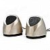 Blue-Ant s28 USB Powered Music Speakers - Champagne + Black (2 PCS / 3.5mm Plug)