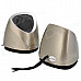 Blue-Ant s28 USB Powered Music Speakers - Champagne + Black (2 PCS / 3.5mm Plug)