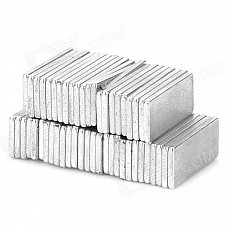 N33 Rectangular NdFeB Magnets - Silver (50 PCS)