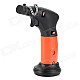 6200 Windproof 1300'C Dual Flame Lockable Butane Jet Lighter Torch w/ Base Holder - Coral + Black