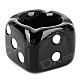 Creative Dice Style Decorative Ceramic Ashtray - Black + White