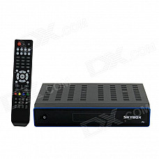 High Definition HD 1080p DVB-S2 Digital Satellite Receiver / Media Player - Black + Grey