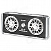 MD-320B 3.5mm Rechargeable Mini Bass Stereo Speaker - Black + Silver