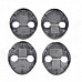 Protective ABS Car Door Lock Covers for IX35 / Veloster / Veracruz + More - Black (4 PCS)