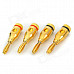 4mm Copper Banana Plugs for Speaker / Amplifier + More - Golden + Black + Red (2 Pairs)