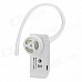 01 Universal Mini Bluetooth V2.1 + EDR Earbud Headset w/ Microphone for Cellphone - White