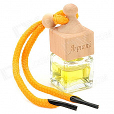 Car Hanging Perfume Essential Oil Bottle / Perfume - Yellow (Lemon Scent / 10ml)