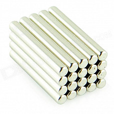 Powerful NdFeB Magnets - Silver (D3.2 x 25.4mm / 20 PCS)