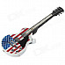 Guitar Style LED Light Gasoline Lighter - White + Red + Blue + Black (3 x LR626)